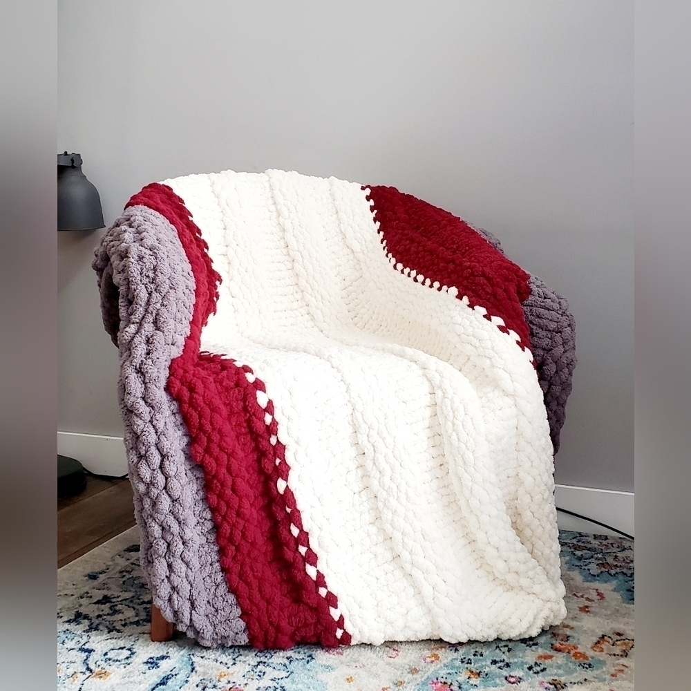 Handmade custom knit blanket